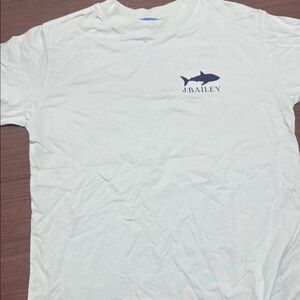 White Kids' Short Sleeve Tee with Shark Logo